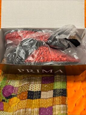 Prima Red Sequined Women's Slip-On Slippers